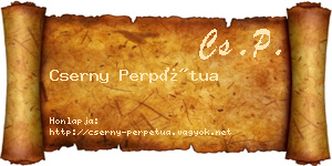 Cserny Perpétua névjegykártya